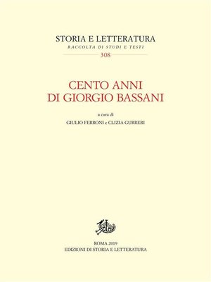cover image of Cento anni di Giorgio Bassani